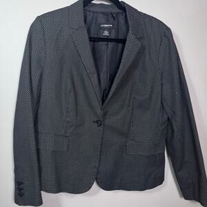 Liz Claiborne Career Women's Large  Black & White Blazer